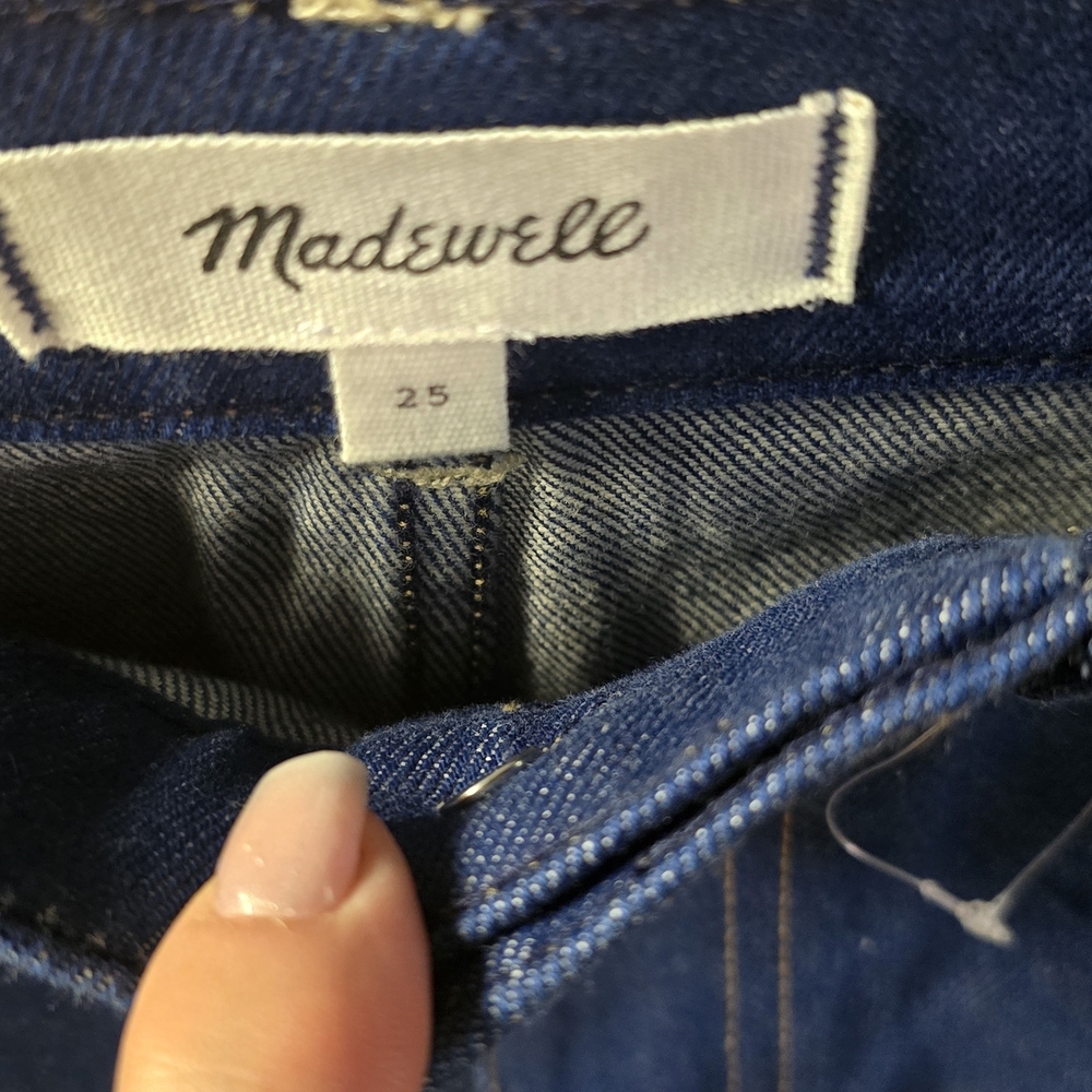Madewell Women's Dark Blue Flare Jeans - Picture 4 of 5